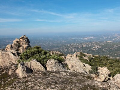 View from mountain showing Sardinia landscape, Italy