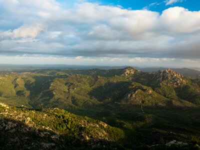 Mountainous view from Monte Pino, Sardinia, Italy